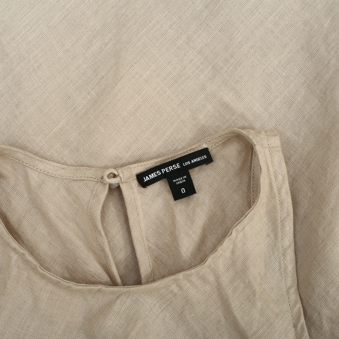 James Perse Los Angeles Linen Halter Maxi Dress