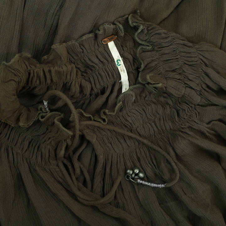 Free People Solid Ruffle Tiered Mini Dress