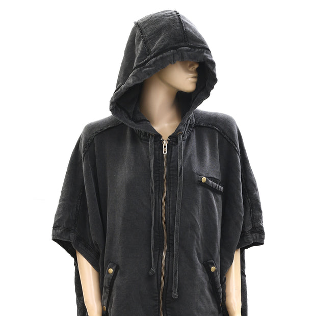 Free People We The Free What's Next Poncho Vest Jacket Hoodie