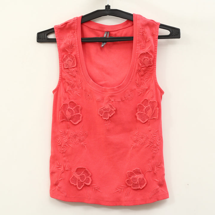 By Anthropologie Embellished Scoop-Neck Blouse Tank Top