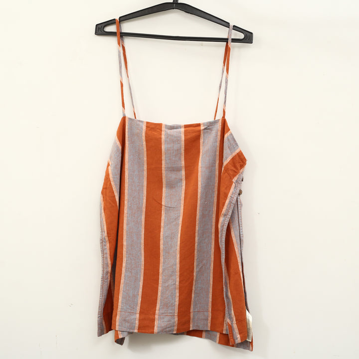 Free People Free-est Sightseer Linen Striped Tank Top