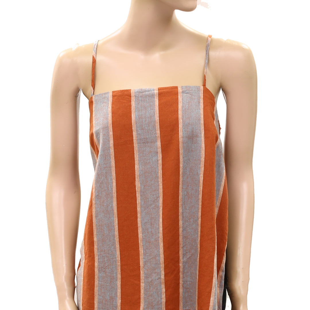 Free People Free-est Sightseer Linen Striped Tank Top