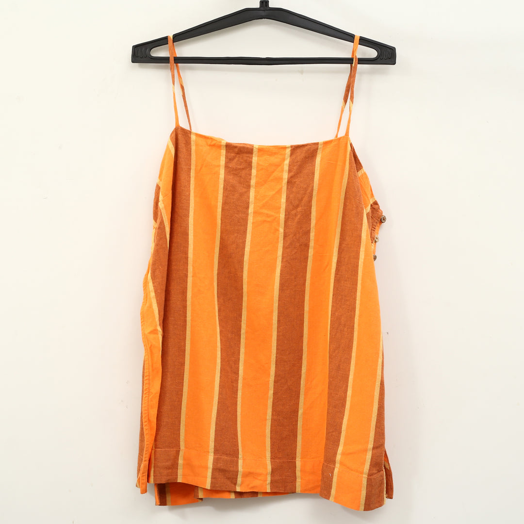 Free People Free-est Sightseer Linen Striped Tank Top