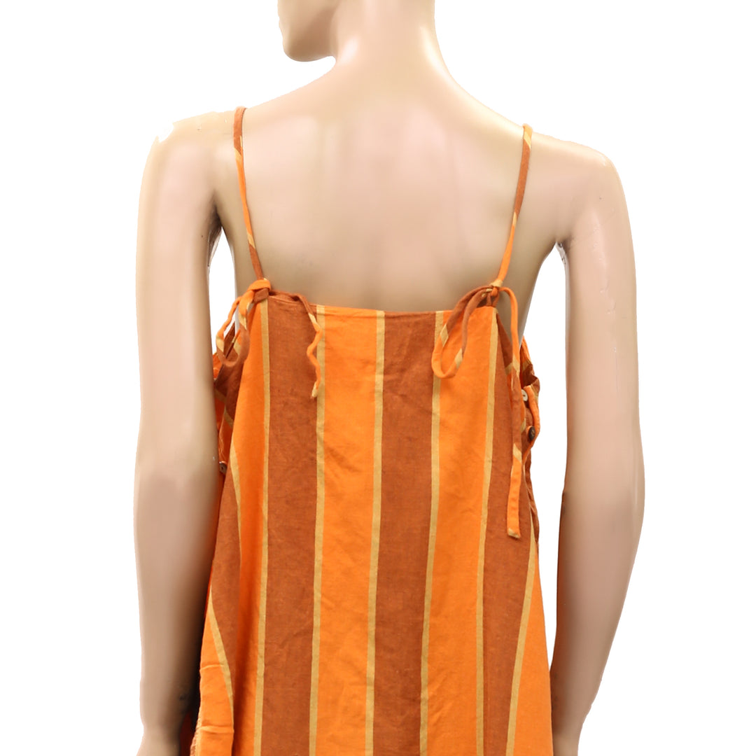 Free People Free-est Sightseer Linen Striped Tank Top