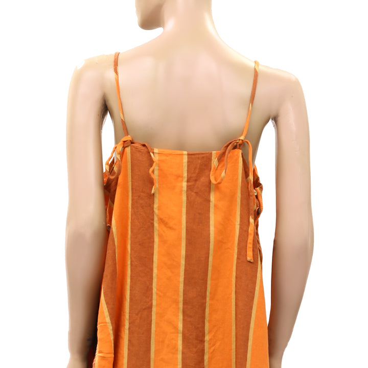Free People Free-est Sightseer Linen Striped Tank Top