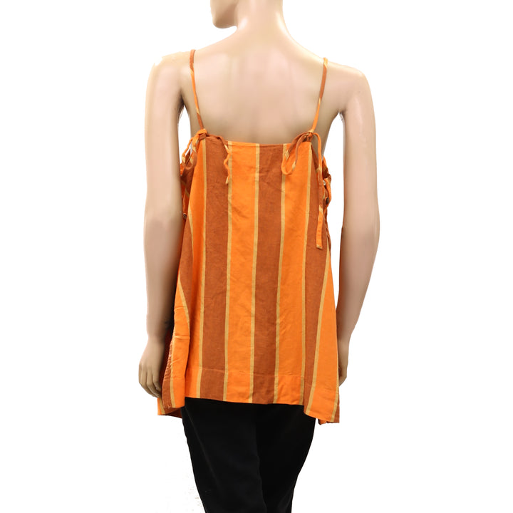 Free People Free-est Sightseer Linen Striped Tank Top