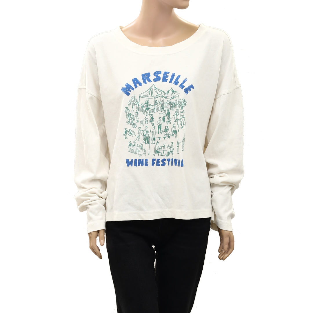 Anthropologie Pilcro Great Escape Long-Sleeve Pullover Sweatshirt Top