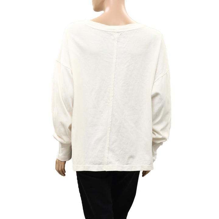 Anthropologie Pilcro Great Escape Long-Sleeve Pullover Sweatshirt Top