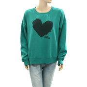 By Anthropologie Maeve Chiara Perano Heart Sweatshirt Top