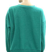 By Anthropologie Maeve Chiara Perano Heart Sweatshirt Top