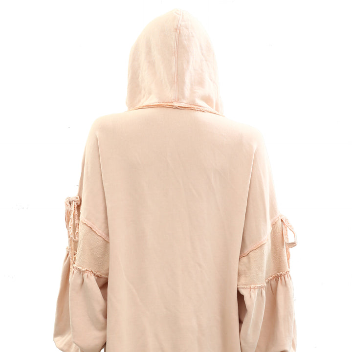 Free People Bow Girl Sweatshirt Hoodie Jacket Top