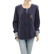 Free People We The Free Fly High Henley Top