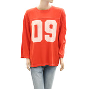 Anthropologie Pilcro 3/4 Sleeve Varsity Tee Tunic Top