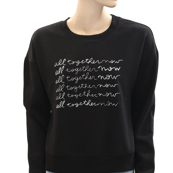 Maeve Anthropologie Roomytown All Together Now Graphic Sweatshirt Top