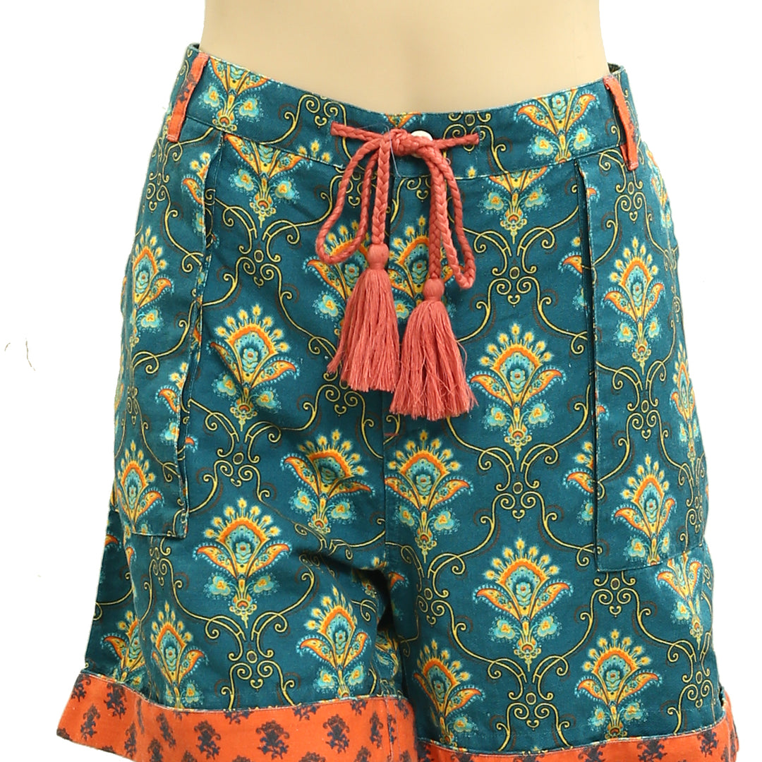 Sundance Kalini Paisley Floral Printed Bermuda Shorts