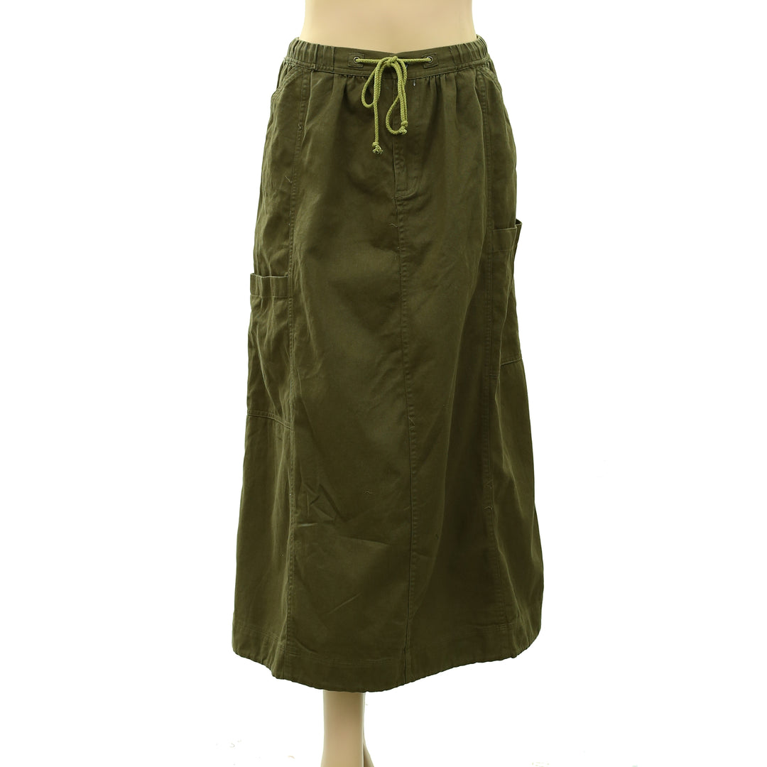 Damson Madder Anthropologie Vika Utility Midi Skirt
