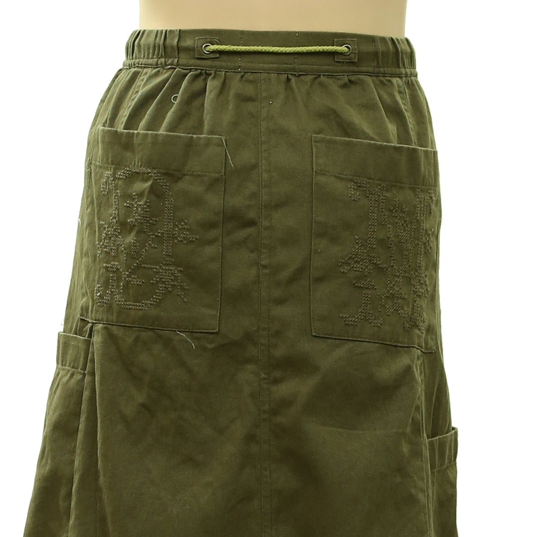Damson Madder Anthropologie Vika Utility Midi Skirt