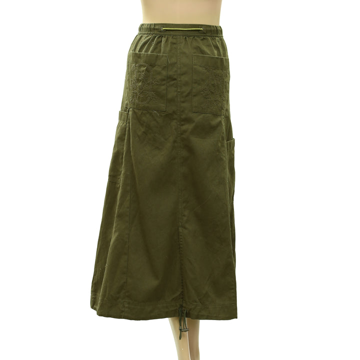 Damson Madder Anthropologie Vika Utility Midi Skirt