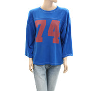 Anthropologie Pilcro 3/4 Sleeve Varsity Tee Tunic Top