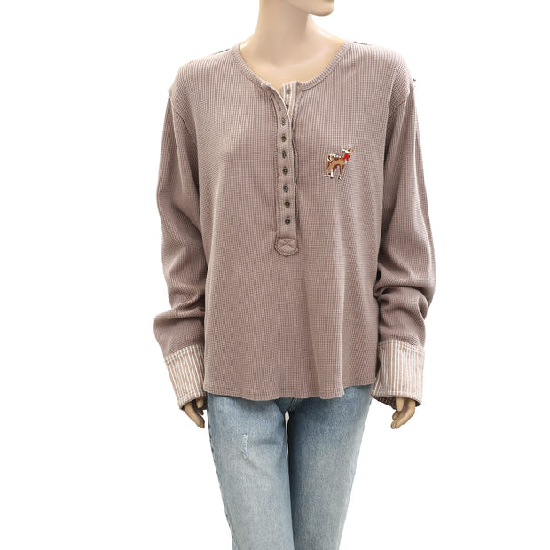 Free People We The Free Fly High Henley Top