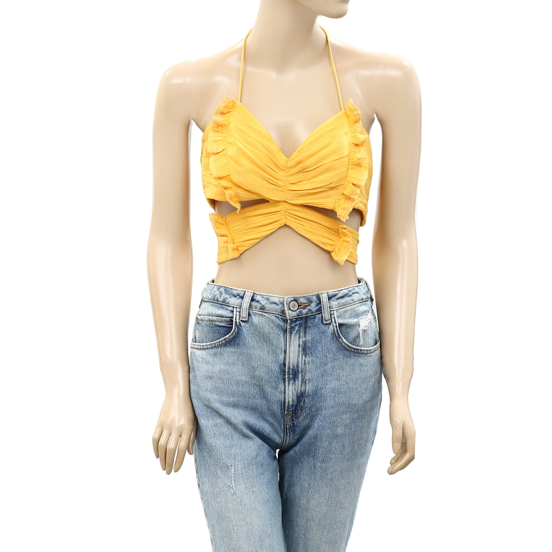 Free People Endless Summer Fly Away Halter Cropped Top