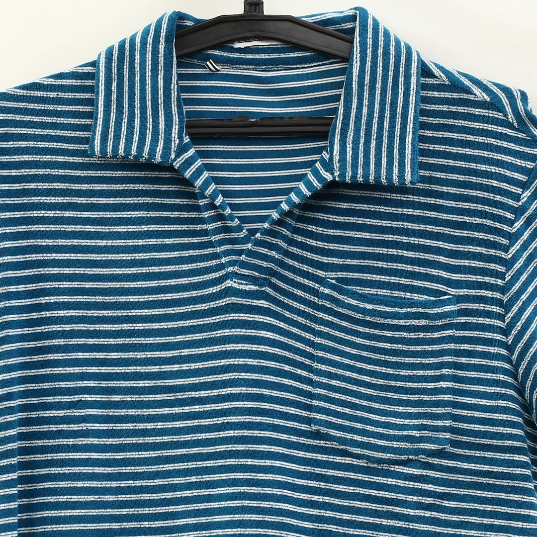 Criquet Terrycloth Multi Striped Men's Polo T-Shirt