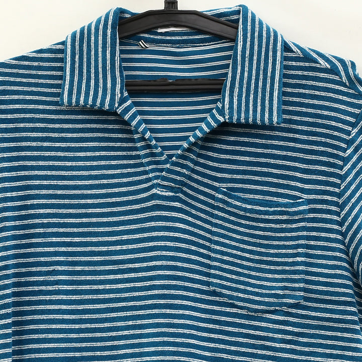 Criquet Terrycloth Multi Striped Men's Polo T-Shirt