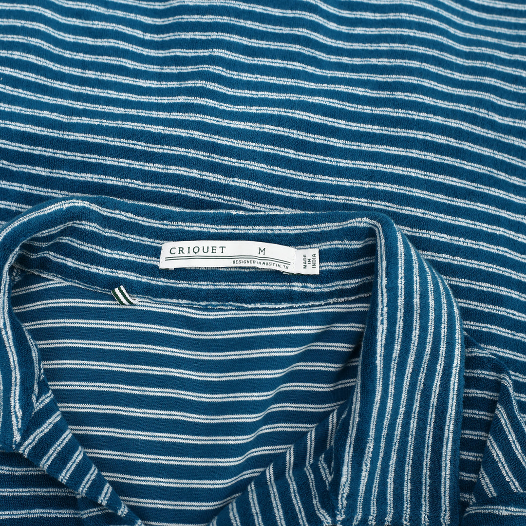 Criquet Terrycloth Multi Striped Men's Polo T-Shirt