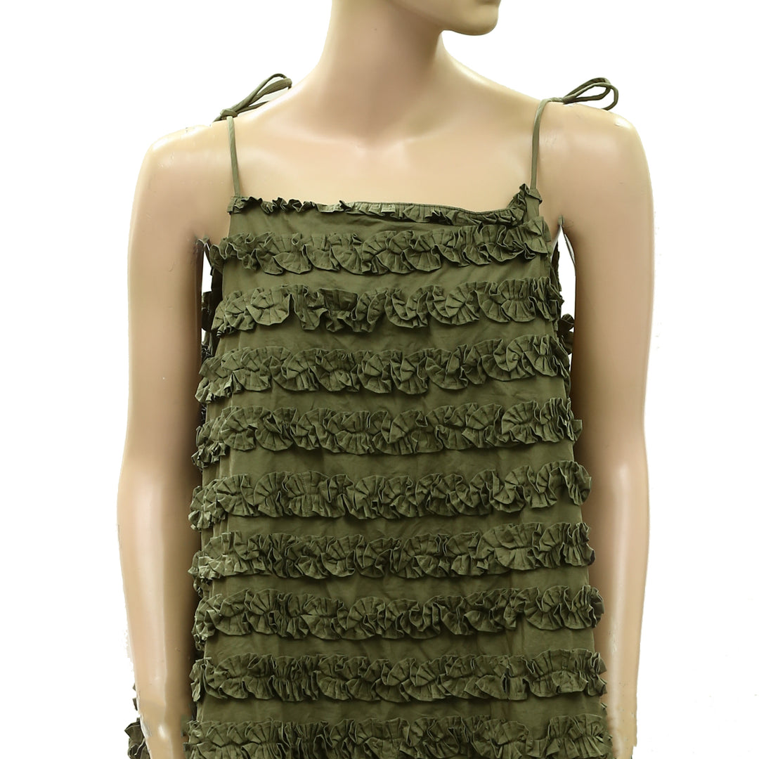 Damson Madder Anthropologie Leili Ruffle Mini Dress