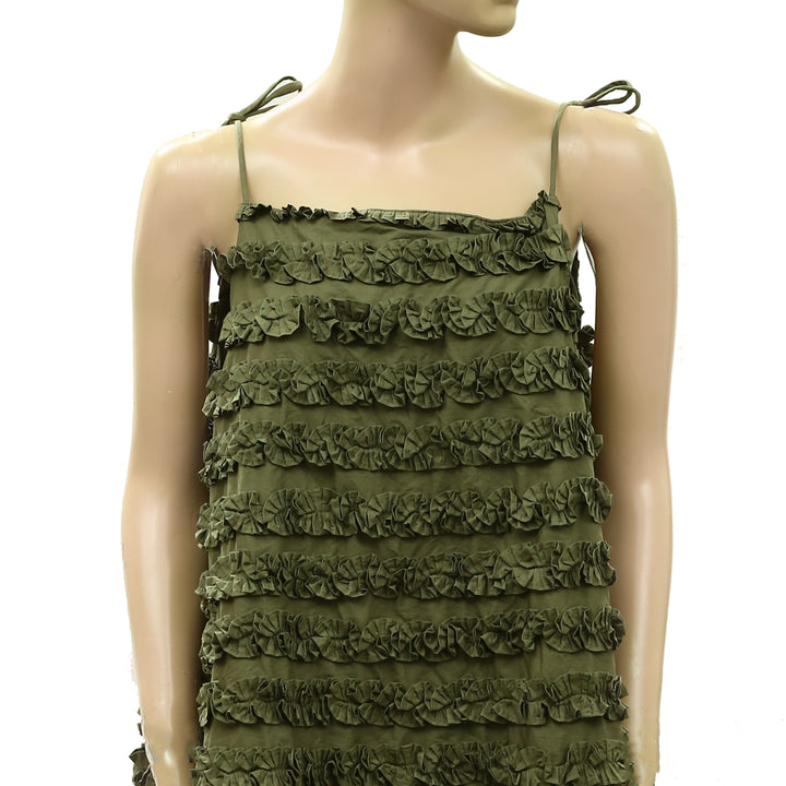 Damson Madder Anthropologie Leili Ruffle Mini Dress