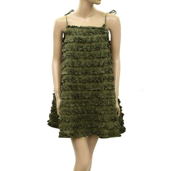 Damson Madder Anthropologie Leili Ruffle Mini Dress