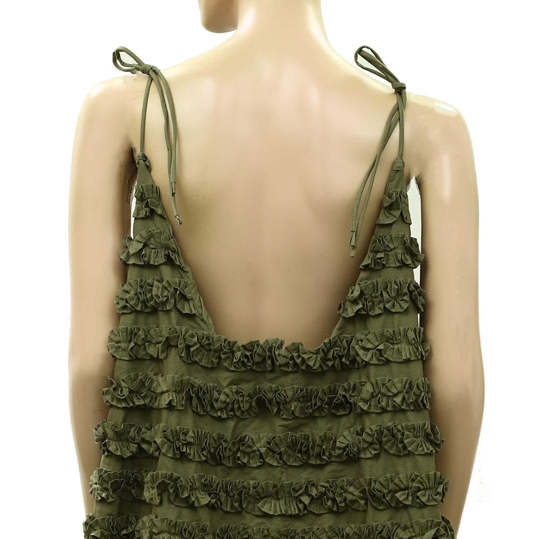 Damson Madder Anthropologie Leili Ruffle Mini Dress