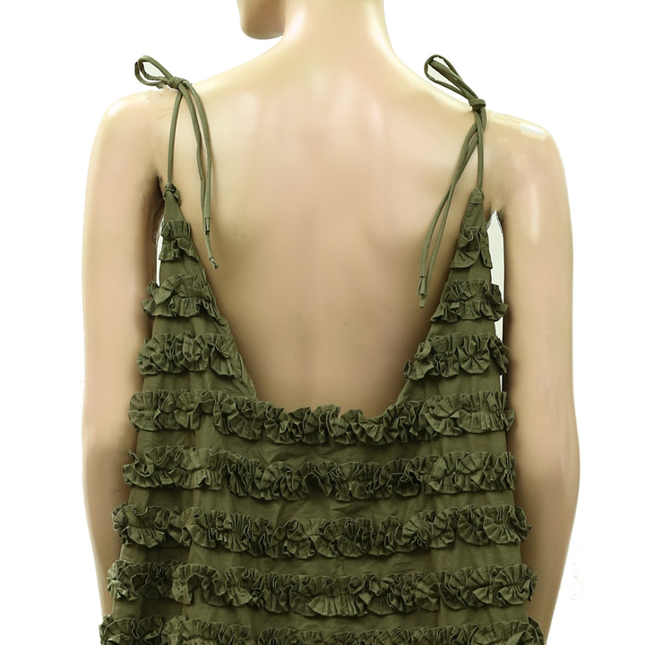 Damson Madder Anthropologie Leili Ruffle Mini Dress
