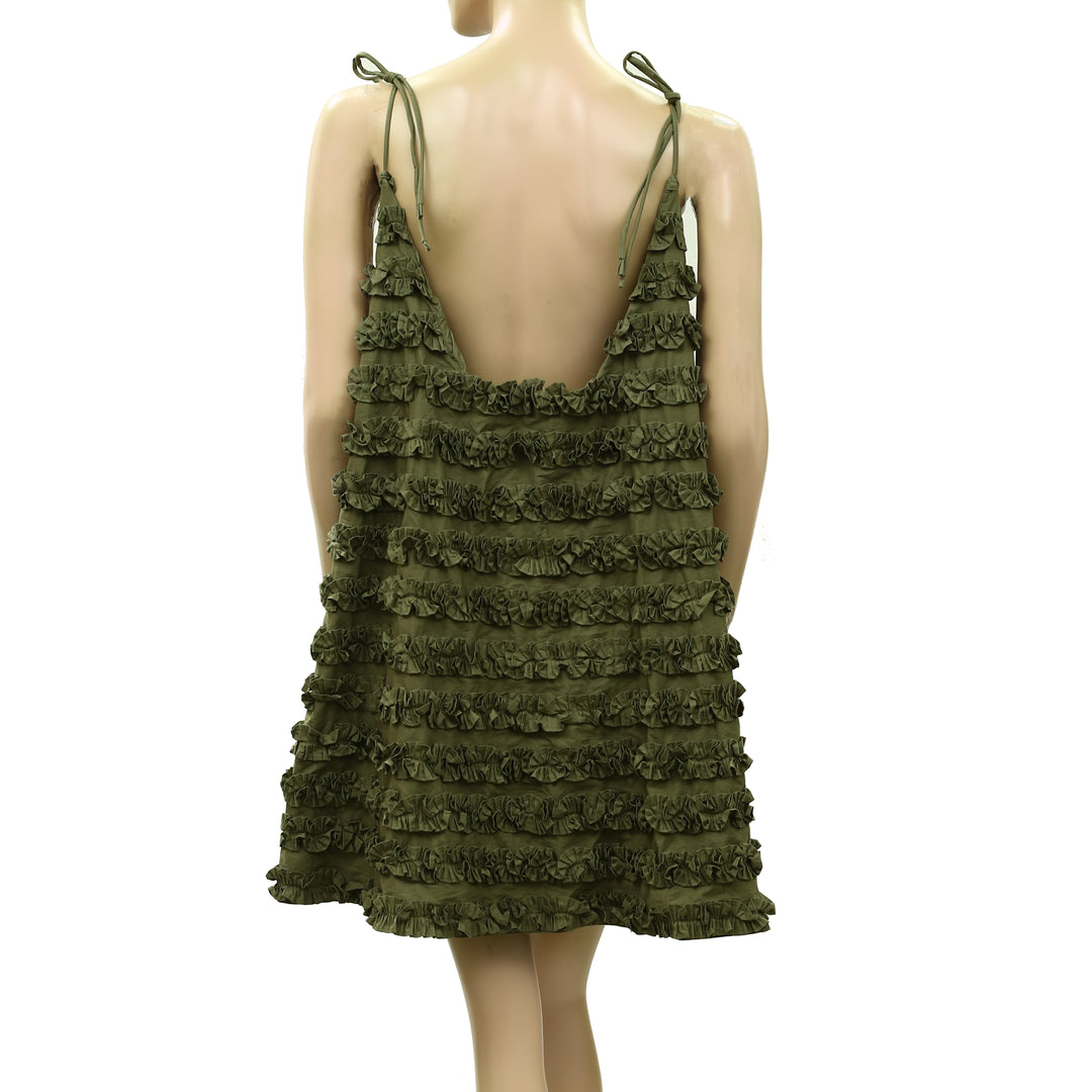 Damson Madder Anthropologie Leili Ruffle Mini Dress