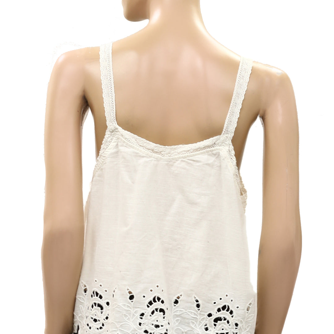 By Anthropologie Scallop-Trim Lace Tank Top