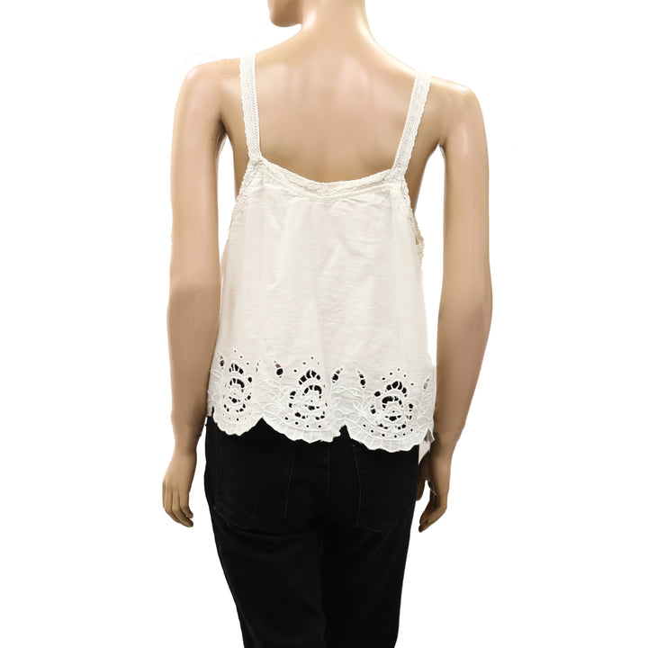 By Anthropologie Scallop-Trim Lace Tank Top