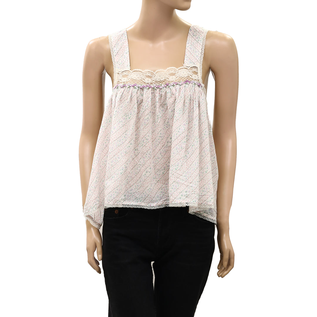 Free People Floral Harmony Tank Top