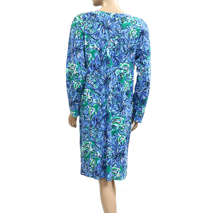 Lilly Pulitzer Floral Printed 3/4 Sleeve Mini Dress