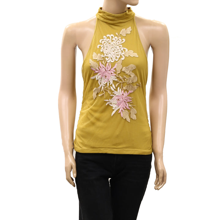 By Anthropologie Backless Mock-Neck Tank Top