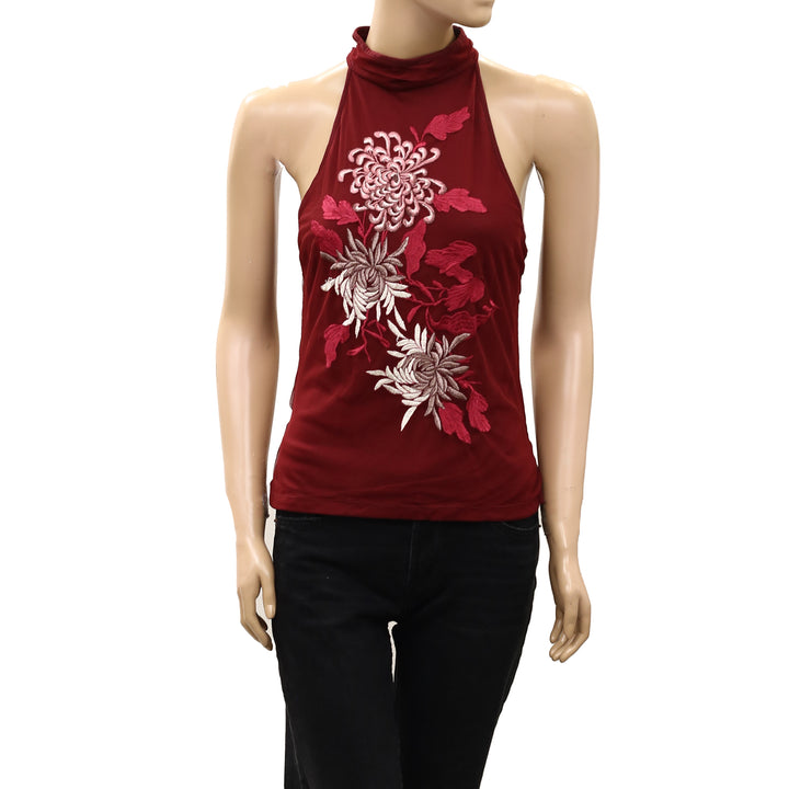 By Anthropologie Backless Mock-Neck Tank Top