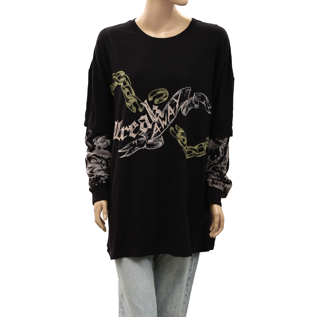 Urban Outfitters Graphic Print Tee Tunic Top
