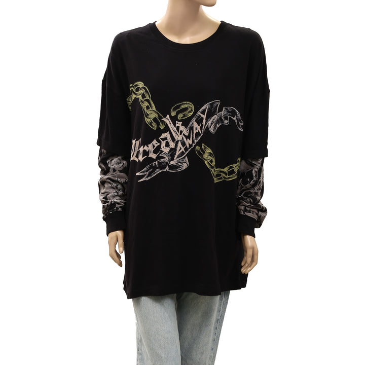 Urban Outfitters Graphic Print Tee Tunic Top