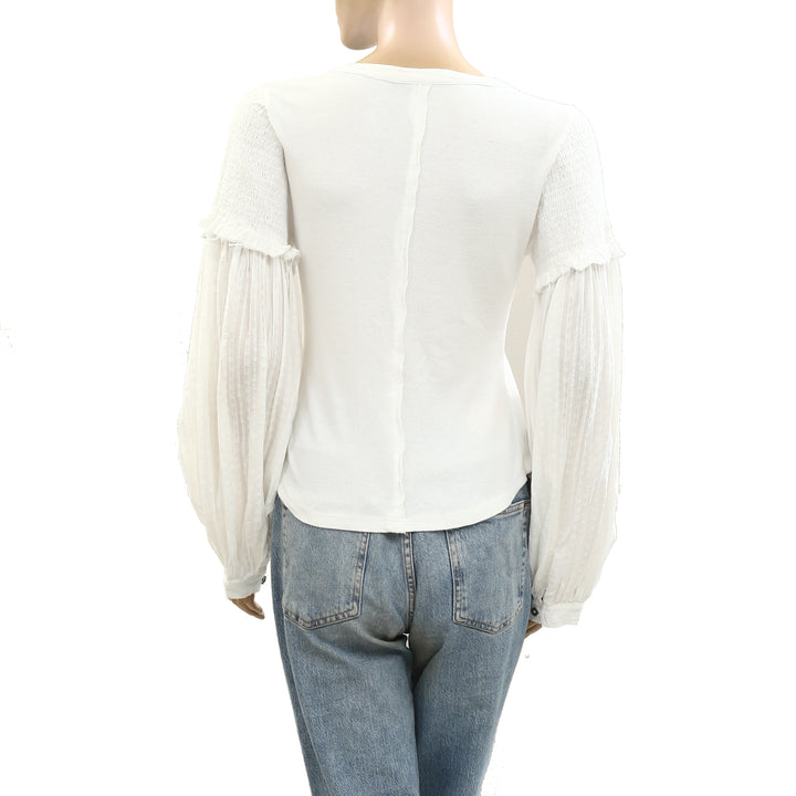 Pilcro Anthropologie The Andie Ribbed Henley Top