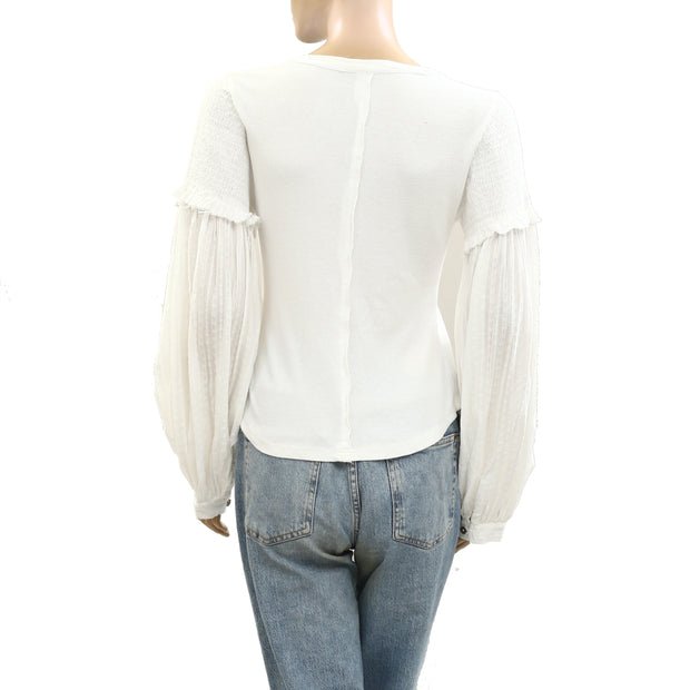 Pilcro Anthropologie The Andie Ribbed Henley Top