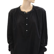 Nili Lotan Black Tunic Shirt Top