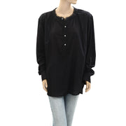 Nili Lotan Black Tunic Shirt Top