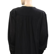 Nili Lotan Black Tunic Shirt Top