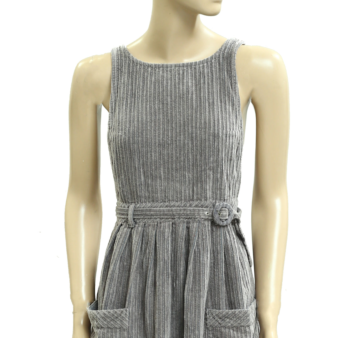 Free People The Other Side Corduroy Midi Dress