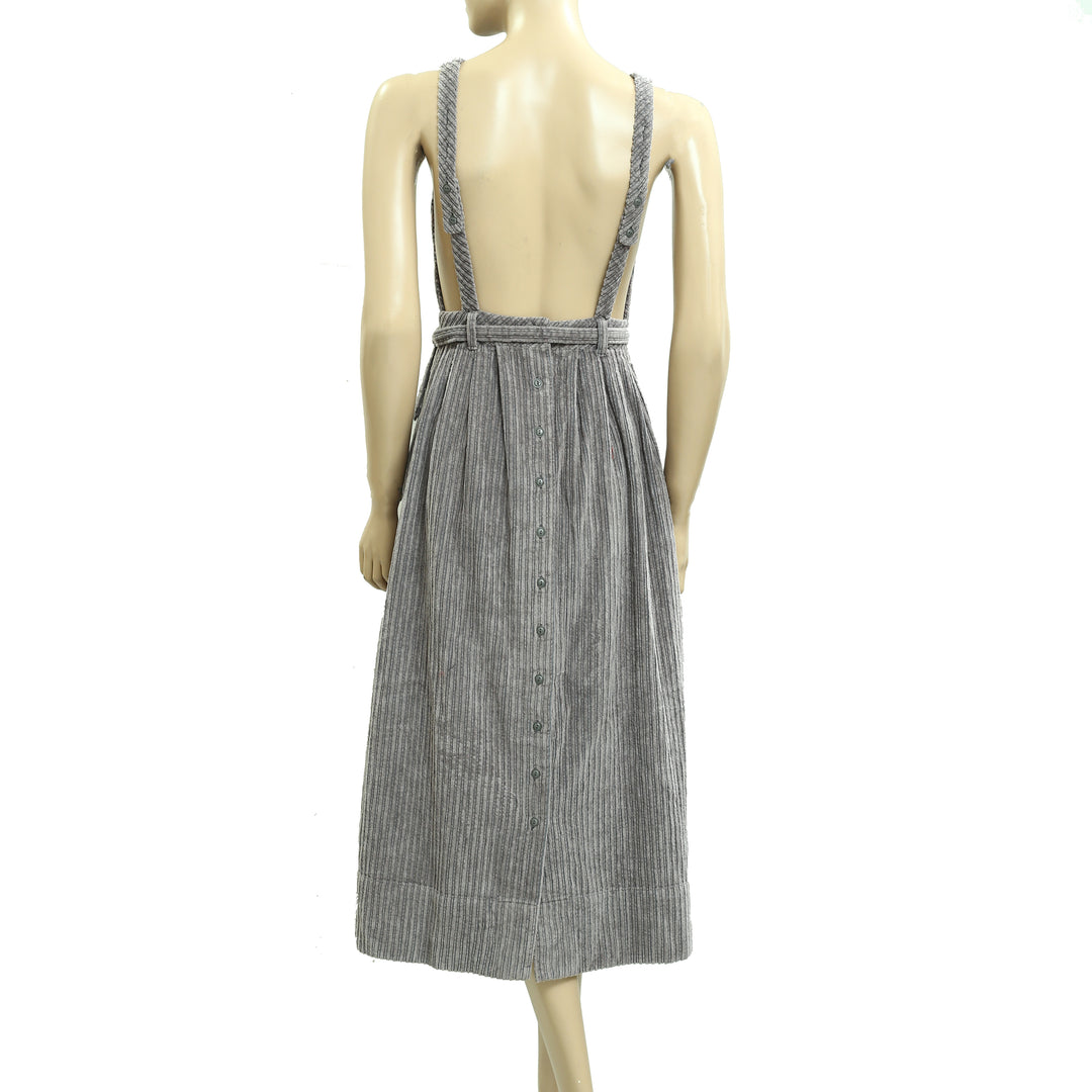 Free People The Other Side Corduroy Midi Dress