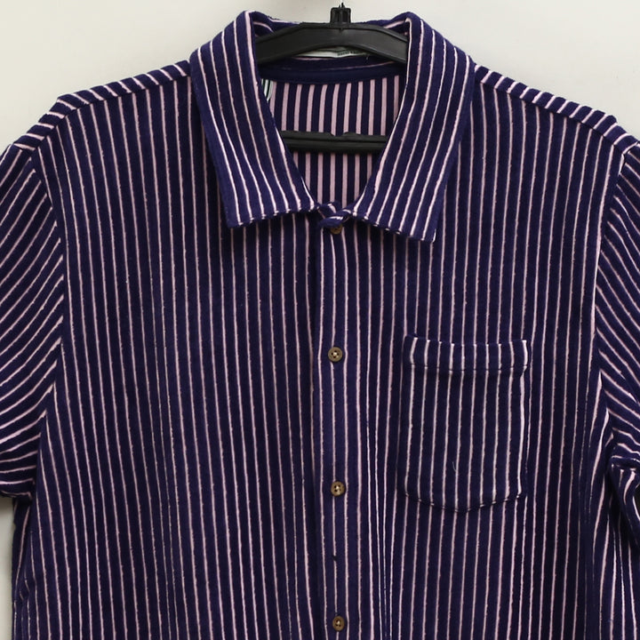 Criquet Terrycloth Striped Buttondown Men's Shirt